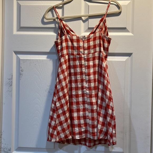 Cotton Candy LA Red Gingham Check Cut Out Dress S - Picture 7 of 7